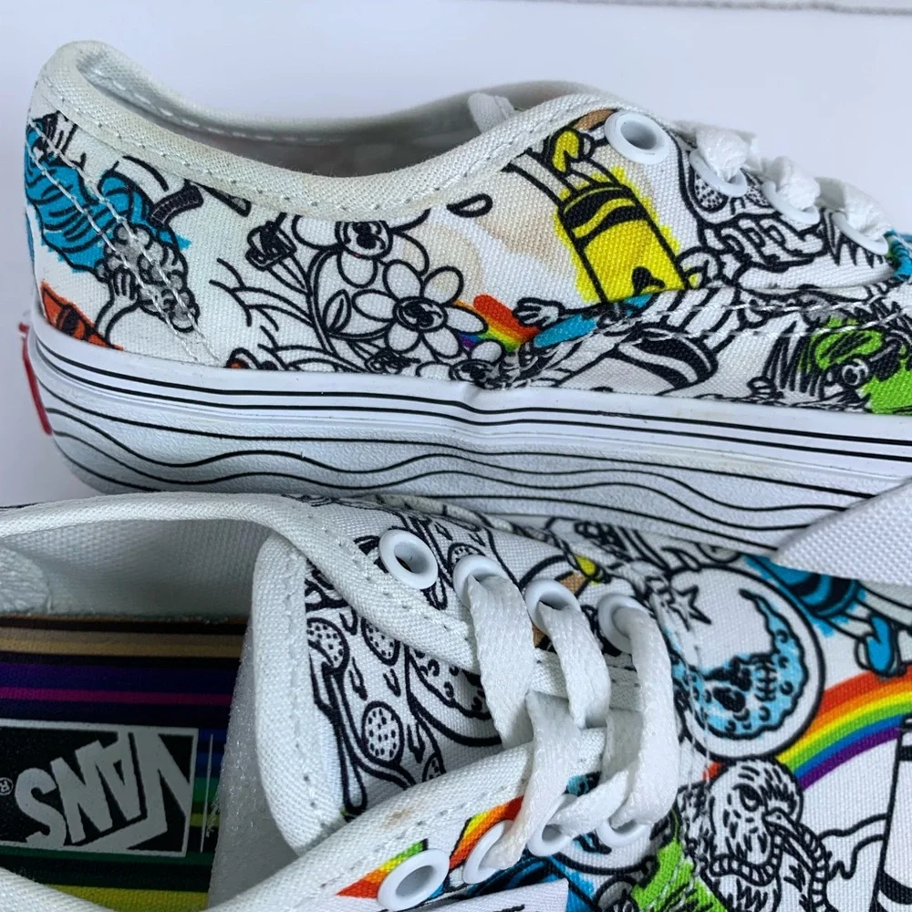 Vans Kids UNISEX Crayola DIY/Sketch Your Way Skate Shoe Size 12 EUC (S681)